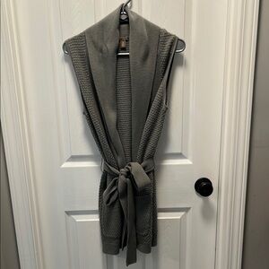 Gray Women's Knit Sweater Vest